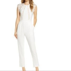 Adelyn Rae Jessie Lace Inset Jumpsuit